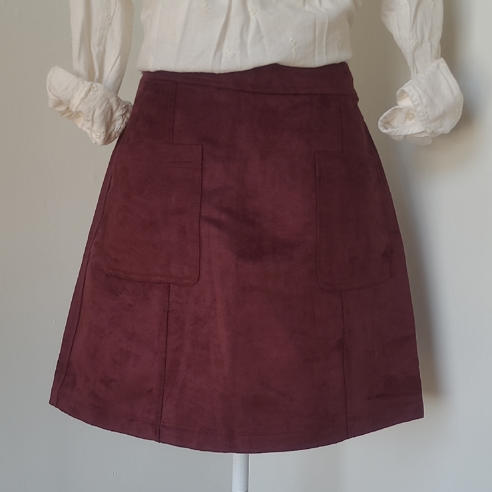 NWOT Old Navy Burgundy A-Line Mini Skirt